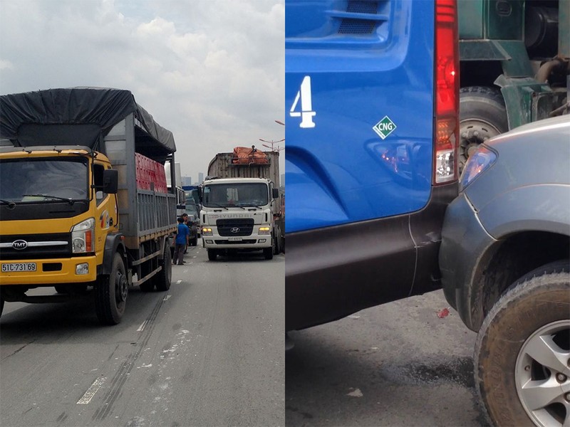 Xa lộ Hà Nội kẹt cứng do va chạm nhỏ - ảnh 1